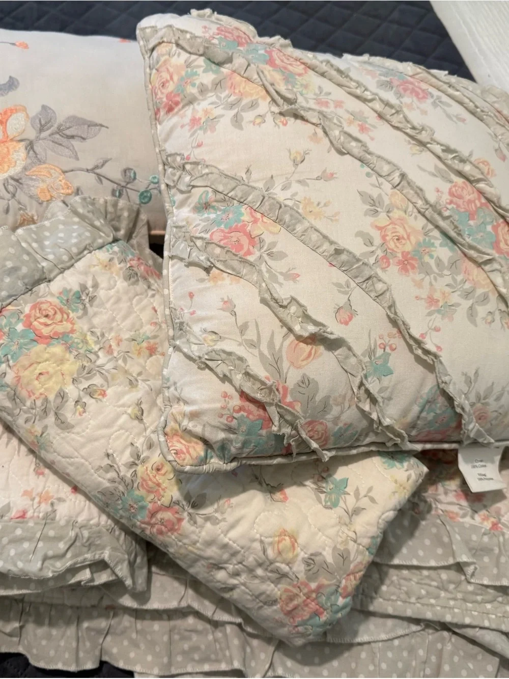 Madison Park Serendipity Floral Cotton Quilt Set- full size